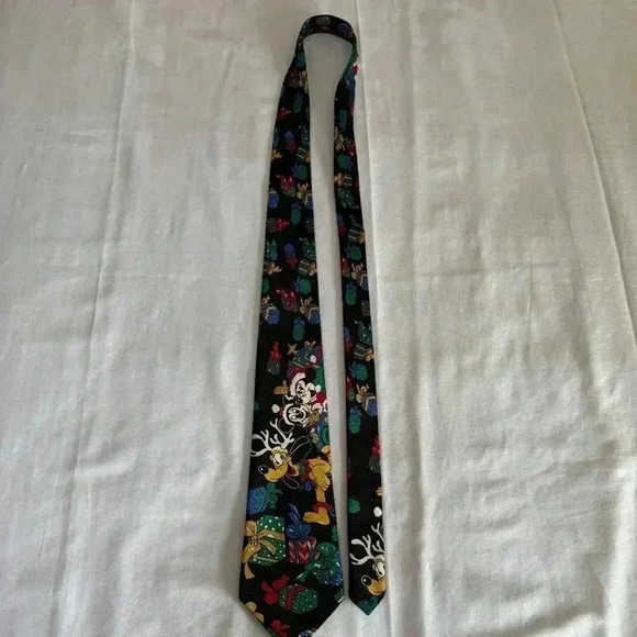 Vintage Disney Mickey Mouse Tie Mickey Unlimited Christmas Goofy Minnie Mouse - Picture 2 of 6